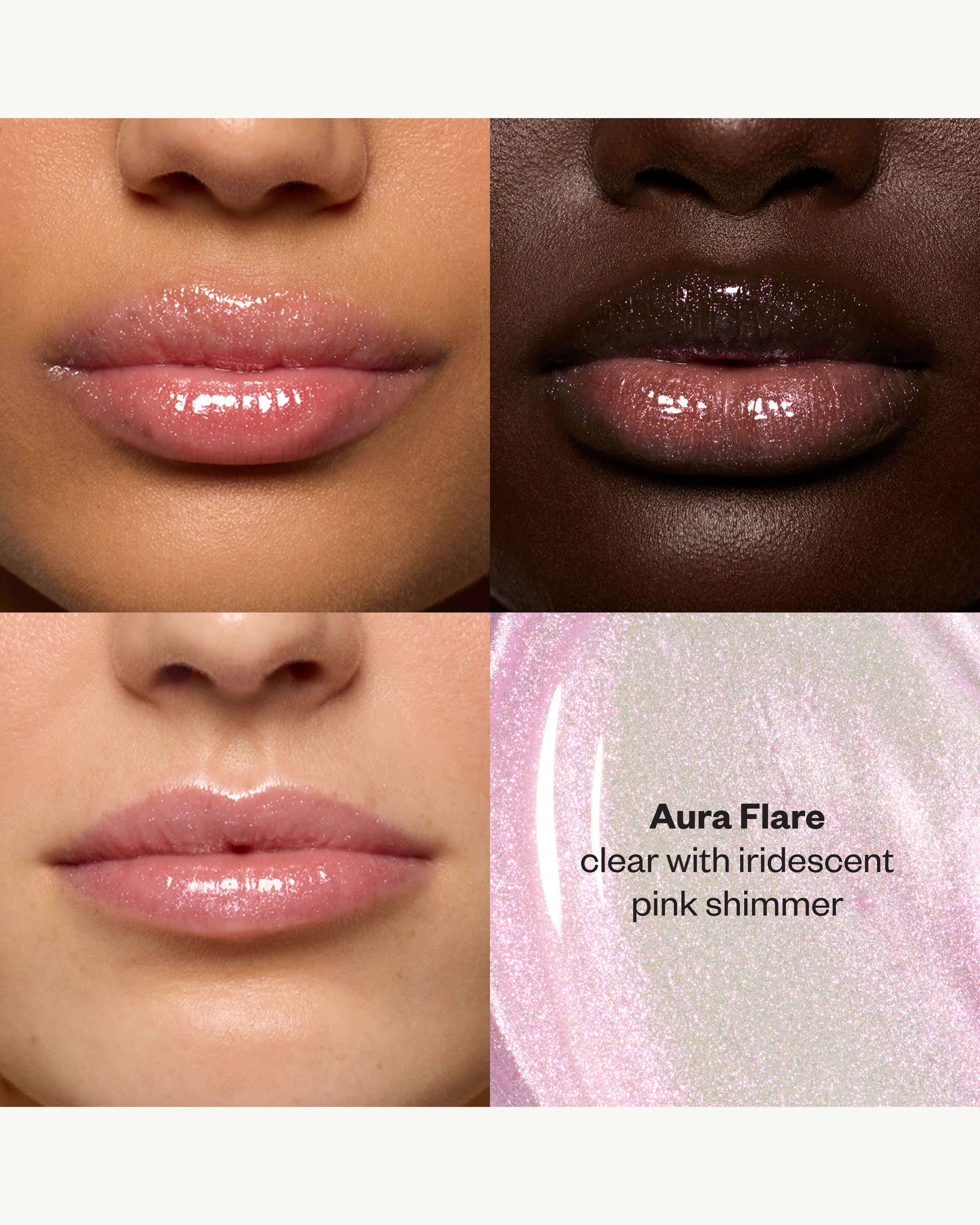 Aura Flare (Clear with Iridescent Pink Shimmer)