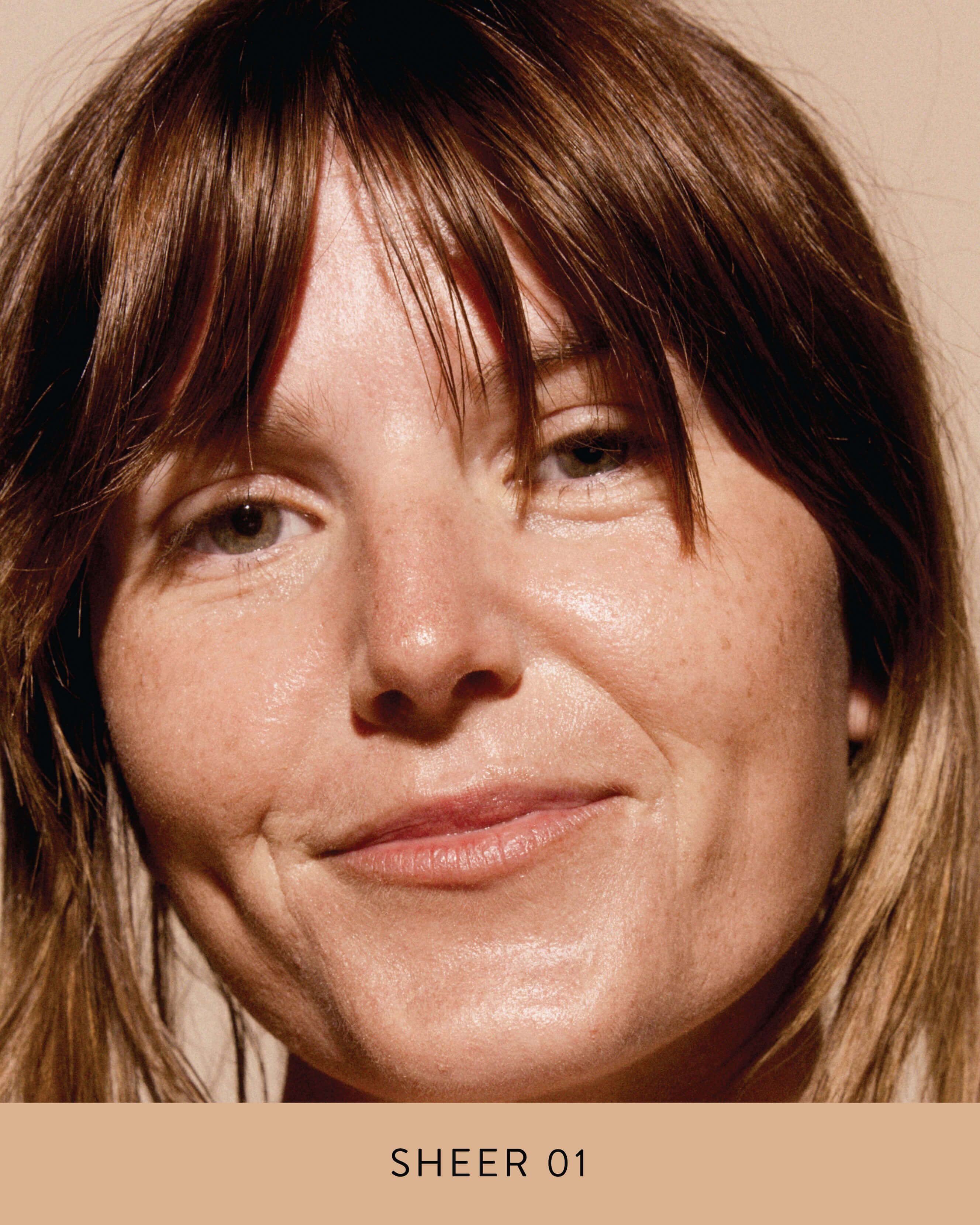 Sheer 01 (Subtle peachy tones, ideal for fair skin with warm or neutral undertones)